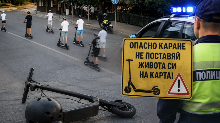 „Гонки с тротинетки“ в Кюстендил: Полиция и община вземат мерки срещу опасното каране на деца